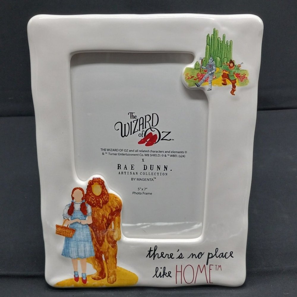 Rae Dunn Wizard Of Oz « There's No Place Home » Picture Frame Dorothy New Rare